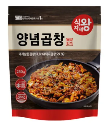 식자재왕 간편조리 양념곱창 250g 뚝딱안주 캠핑음식