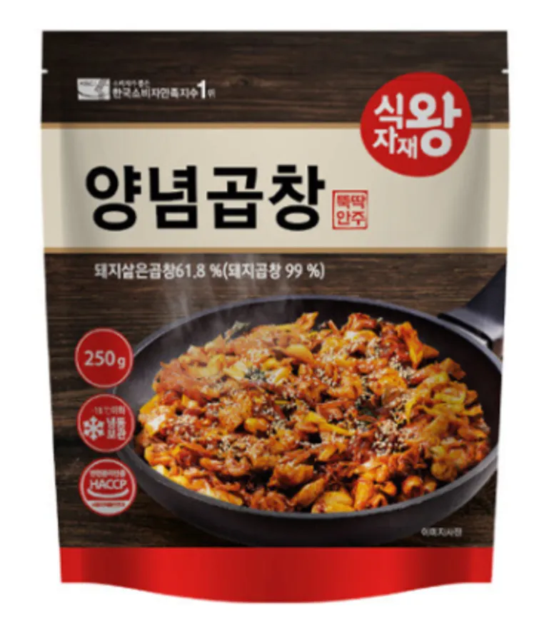 식자재왕 간편조리 양념곱창 250g 뚝딱안주 캠핑음식 이미지