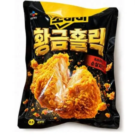 CJ 고메 소바바 황금홀릭 후라이드 순살 치킨 1kg