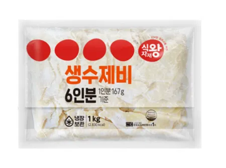 식자재왕 생수제비 6인분 1kg 생면 수제비 반죽