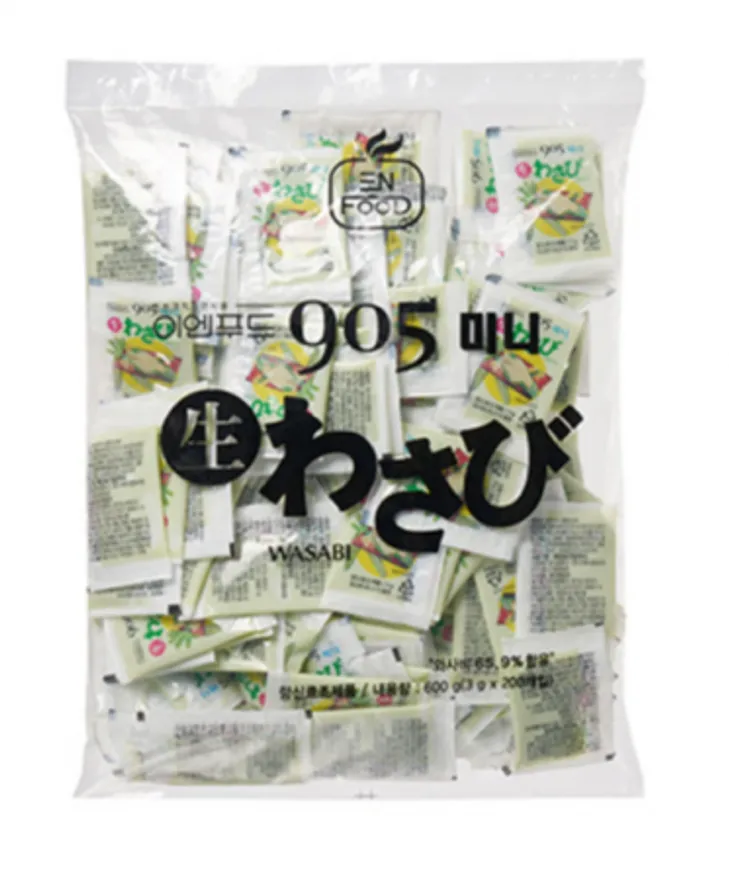 이엔 905 미니 일회용 생와사비 3g x 200개 고추냉이 증정용 포장 배달 와사비 이미지