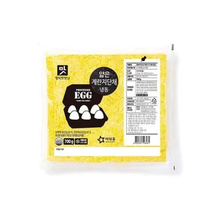 아워홈 얇은 계란 지단채 700g 냉동 키토 김밥 떡국 고명