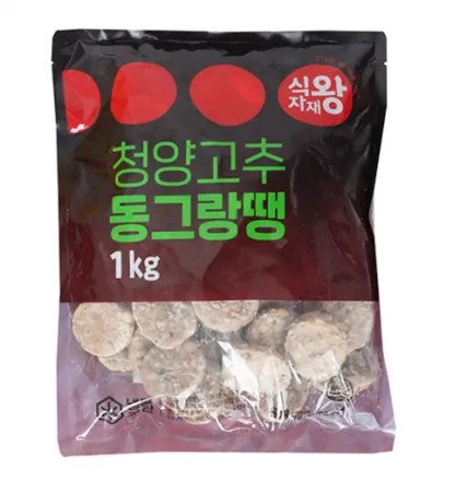 식자재왕 청양고추 동그랑땡 1kg / 냉동 / 밥반찬 / 간식/ 술안주 / 매콤