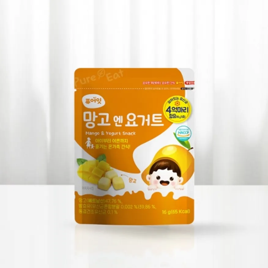 퓨어잇 동결건조 아이과자 망고엔요거트 간식 이미지