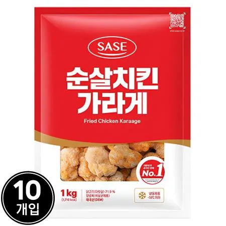 [10개] 사세 순살치킨 순살가라게 순살가라아게 1kg 냉동 치킨 10봉