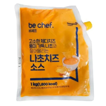 비셰프 비쉐프 나초(나쵸)치즈소스 1kg 냉장 나쵸칩 딥핑소스