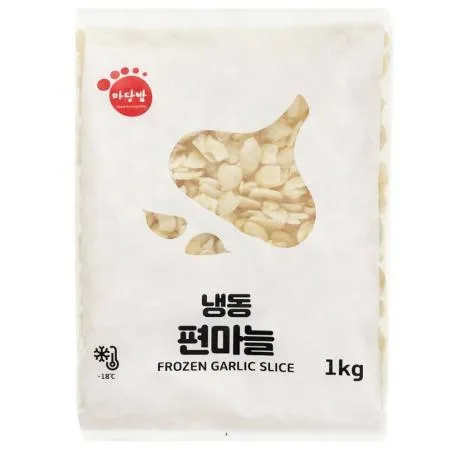 마당발 편마늘 슬라이스 1kg 냉동 손질마늘 볶음요리 업소용 마늘