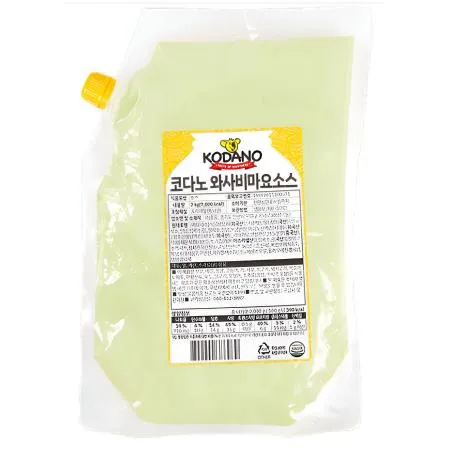 코다노 와사비마요소스 2kg 냉장 와사비맛 마요네즈