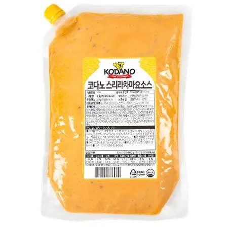 코다노 스리라차마요소스 2kg 냉장 쓰리라차소스  매콤