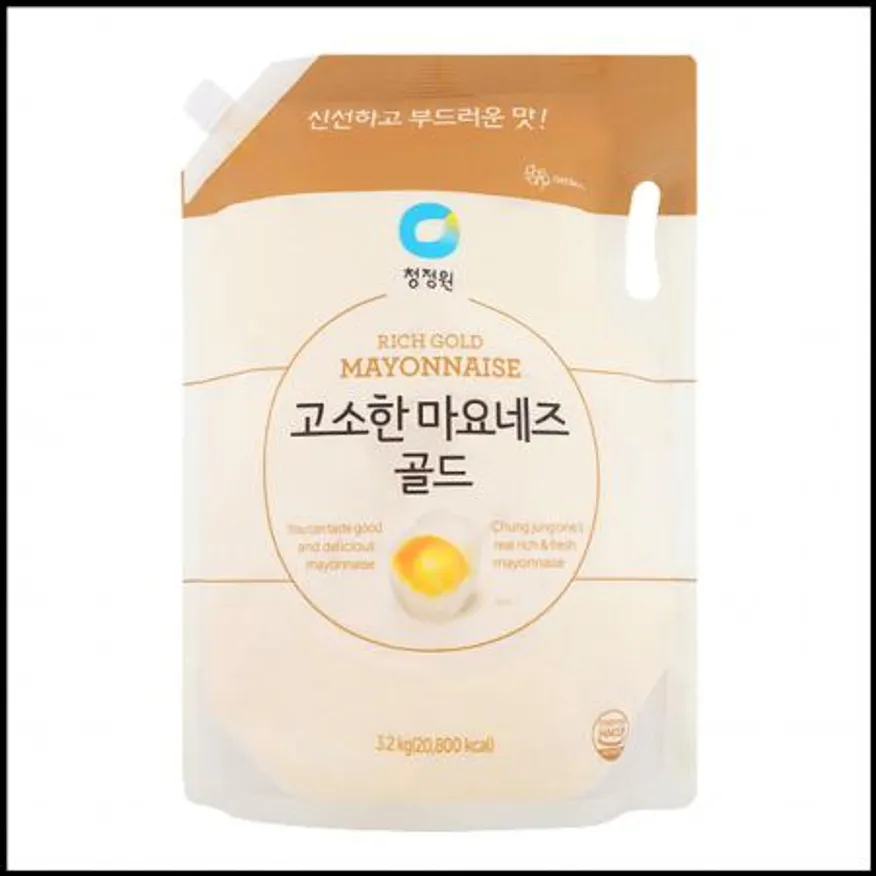 청정원 고소한 마요네즈 골드 스파우트 3.2kg 뚜껑형 이미지