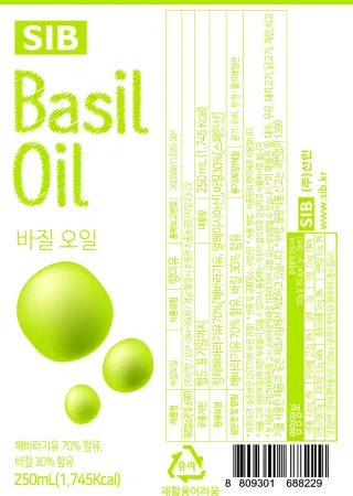 선인 바질오일 250ml 바질30% 바질올리브유 바질향 이미지