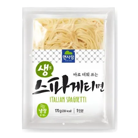 [박스판매] 면사랑 생스파게티면 170g 냉장면 생파스타면 냉장스파게티면 바로조리용 생면