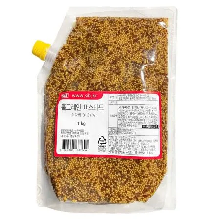 선인 홀그레인머스타드 파우치 1kg A급 겨자씨 31.31%