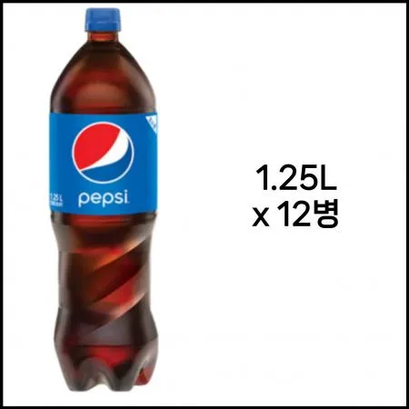 ●일반● [박스판매/업소용] 펩시 콜라 1.25L 12병 큰 페트병
