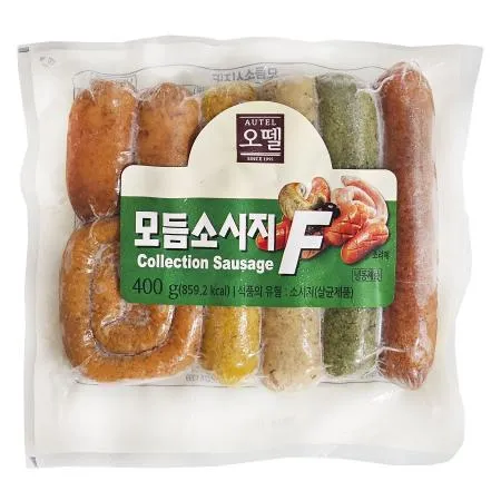 오뗄 모듬소시지F 냉동 400g 청양고추맛,초리조,파프리카맛,카레맛,포크소시지