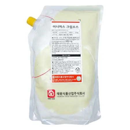 이너피스 크림소스 2kg 냉장 크림파스타 빠네파스타 베이컨크림파스타 스파게티