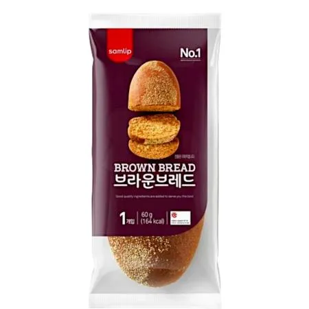 [박스판매] 삼립 브라운브레드 부시맨빵 아웃백빵 60gx24개 1박스