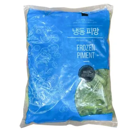 [초록] 청피망 초록피망 [슬라이스] 1kg 냉동 중국산 피망100%