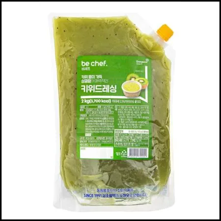 비셰프 동원 키위드레싱소스 2kg 냉장 샐러드드레싱 과일드레싱 업소용
