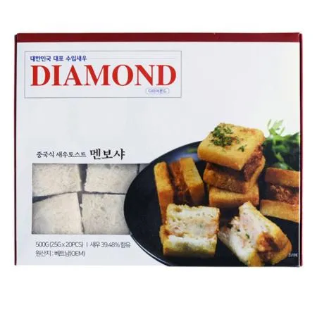 다이아몬드 멘보샤 500g 냉동 중국식 새우토스트 냉동