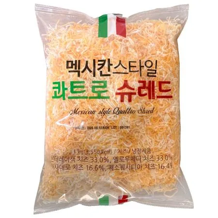 동원 멕시칸스타일 콰트로 슈레드치즈 냉장 1kg 혼합치즈