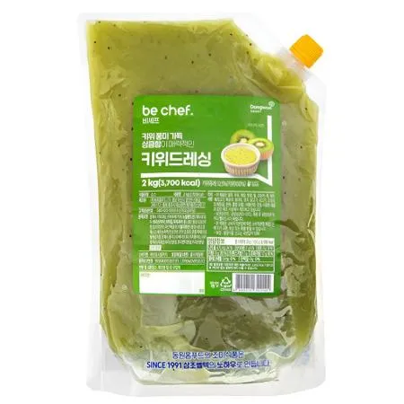 비셰프 동원 키위드레싱소스 2kg 냉장 샐러드드레싱 과일드레싱 업소용