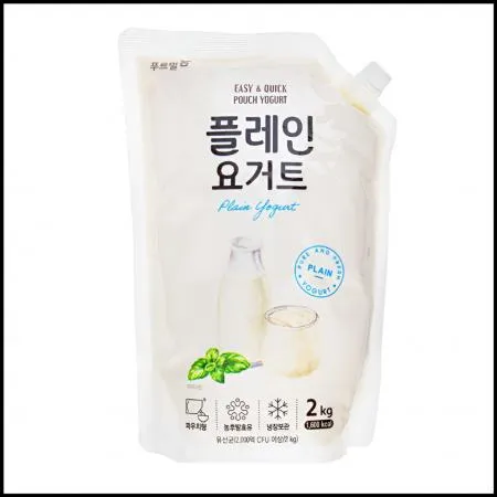 푸르밀 플레인요거트 2kg 냉장 대용량요거트 샐러드 스무디용