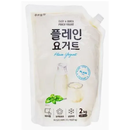 푸르밀 플레인요거트 2kg 냉장 대용량요거트 샐러드 스무디용