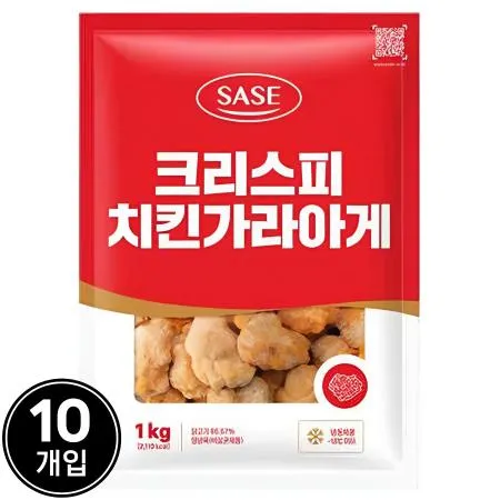 [10개] 사세 크리스피치킨가라아게 1kg 냉동 순살치킨 가라게 10봉
