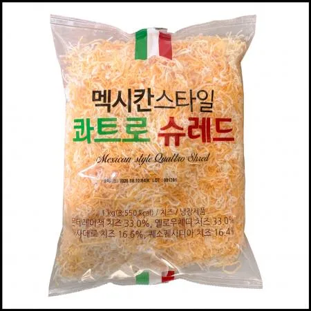 동원 멕시칸스타일 콰트로 슈레드치즈 냉장 1kg 혼합치즈