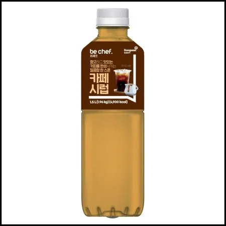 비셰프 비쉐프 동원 카페시럽 1.5L 커피시럽 음료시럽 카페재료 업소용