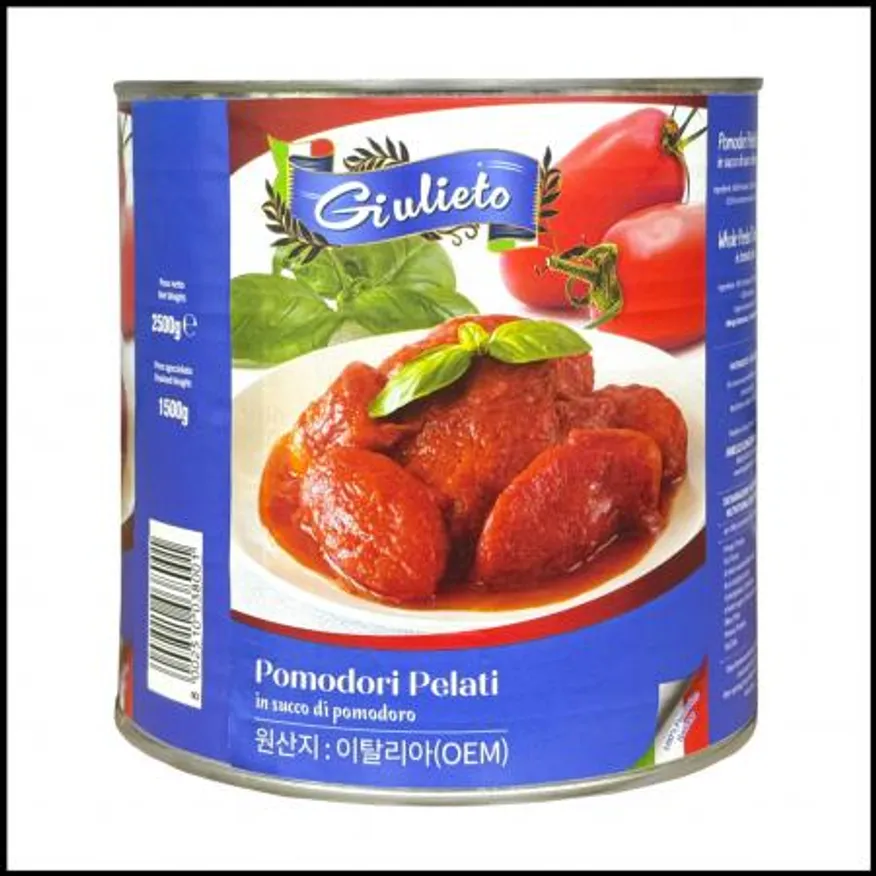 줄리에토 포모도리 토마토홀 2.5kg 홀토마토 대용량파스타소스 이미지