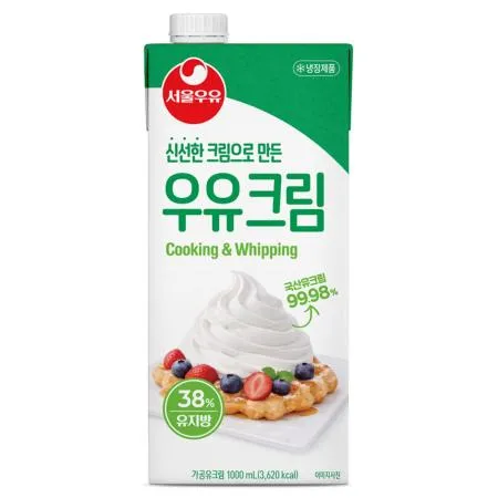 서울우유 우유크림 1L 냉장 국산 유크림 99.98% 35% 유지방 생크림