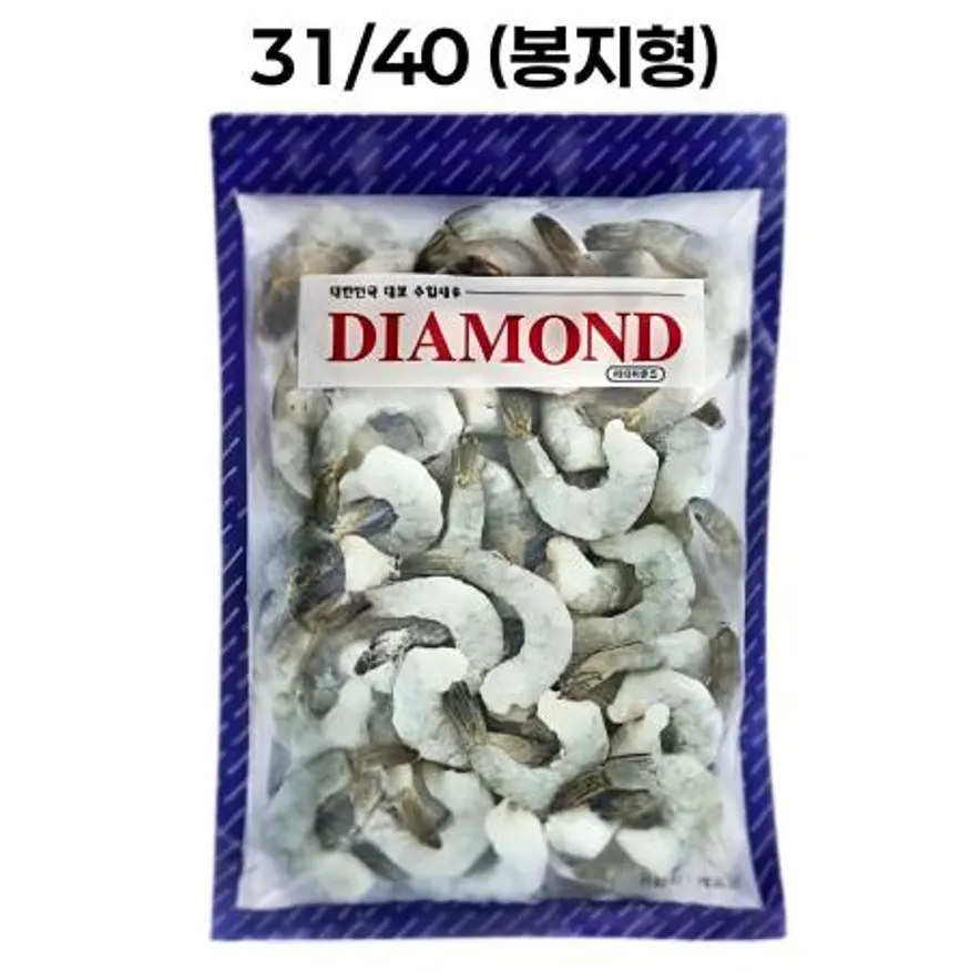 다이아몬드 PDTO 탈각새우 31/40 (IQF 900g) 냉동 개별냉동 새우 감바스 파스타 이미지