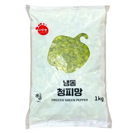 [초록] 마당발 청피망 [다이스] 1kg 냉동피망 100% 중국산