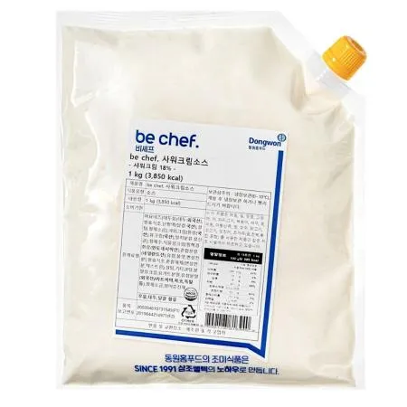 비쉐프 동원 비셰프 샤워크림 사워크림소스 1kg 냉장 타코나쵸멕시칸푸드