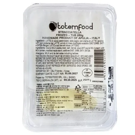 토템 스트라치아텔라치즈 250g 부라타치즈속유크림 냉동