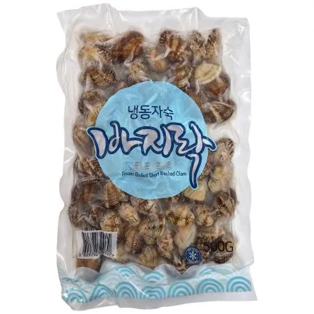 진공 자숙바지락 500g/팩, 육수바지락,이자카야,주점,포차,안주, 외식