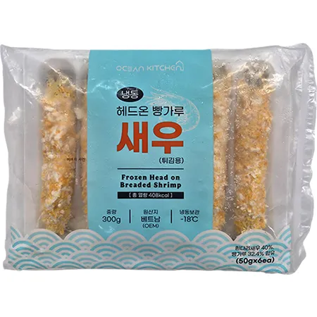 헤드온 새우 300g/팩, 50g*6ea, 새우 40%, 베트남산,이자카야,호프,포차,술집, 안주
