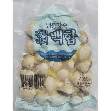 갈릭버터백합 400g/팩, 소스 포함,이자카야,주점,포차,안주, 외식