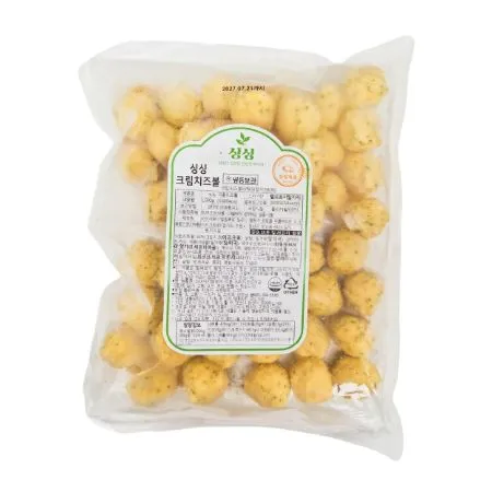 [치즈트리] 싱싱 한입쏙 크림치즈볼 1kg/팩 [사이드 술안주 튀김] 이미지