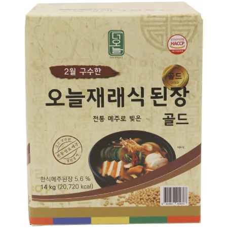(무료배송)오늘 재래식된장골드,14kg,박스,상온