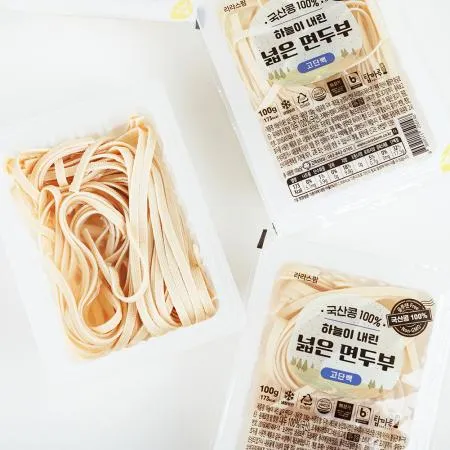 100% 국산콩 하늘이 내린 넓은면두부 100g*16개입 이미지