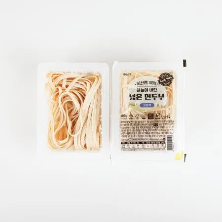 100% 국산콩 하늘이 내린 넓은면두부 100g*16개입 이미지