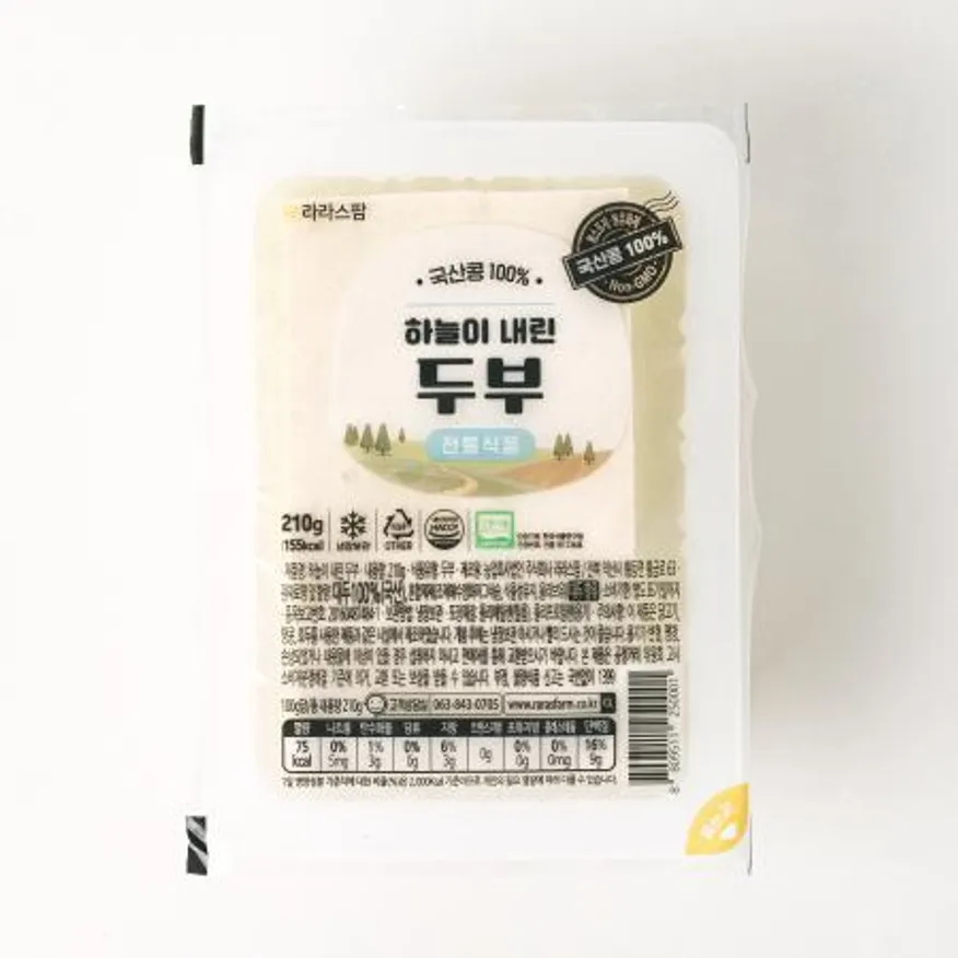 100% 국산콩 하늘이 내린 두부 210g*10EA 이미지