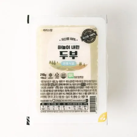 100% 국산콩 하늘이 내린 두부 210g*1EA 이미지