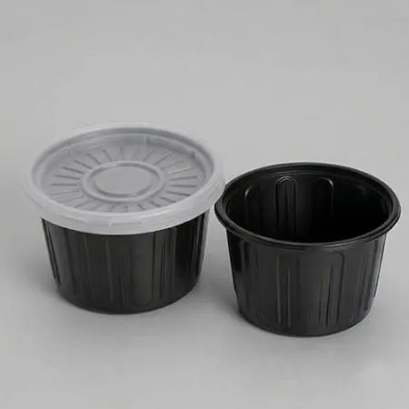 105파이 대 국물용기 흑색 350ml 용기+뚜껑 1000개 