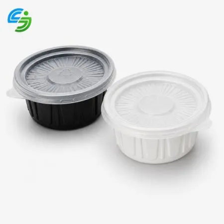 (용기+뚜껑)70파이 소스용기 소 흑색 2000개세트 소스컵