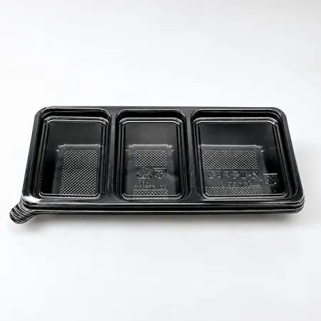 3칸 반찬용기 소스용기 몸통+뚜껑 600개세트 