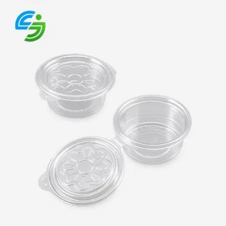 일회용 소스용기 70파이 50ml 2000개  양념용기 반찬용기 뚜껑일체형